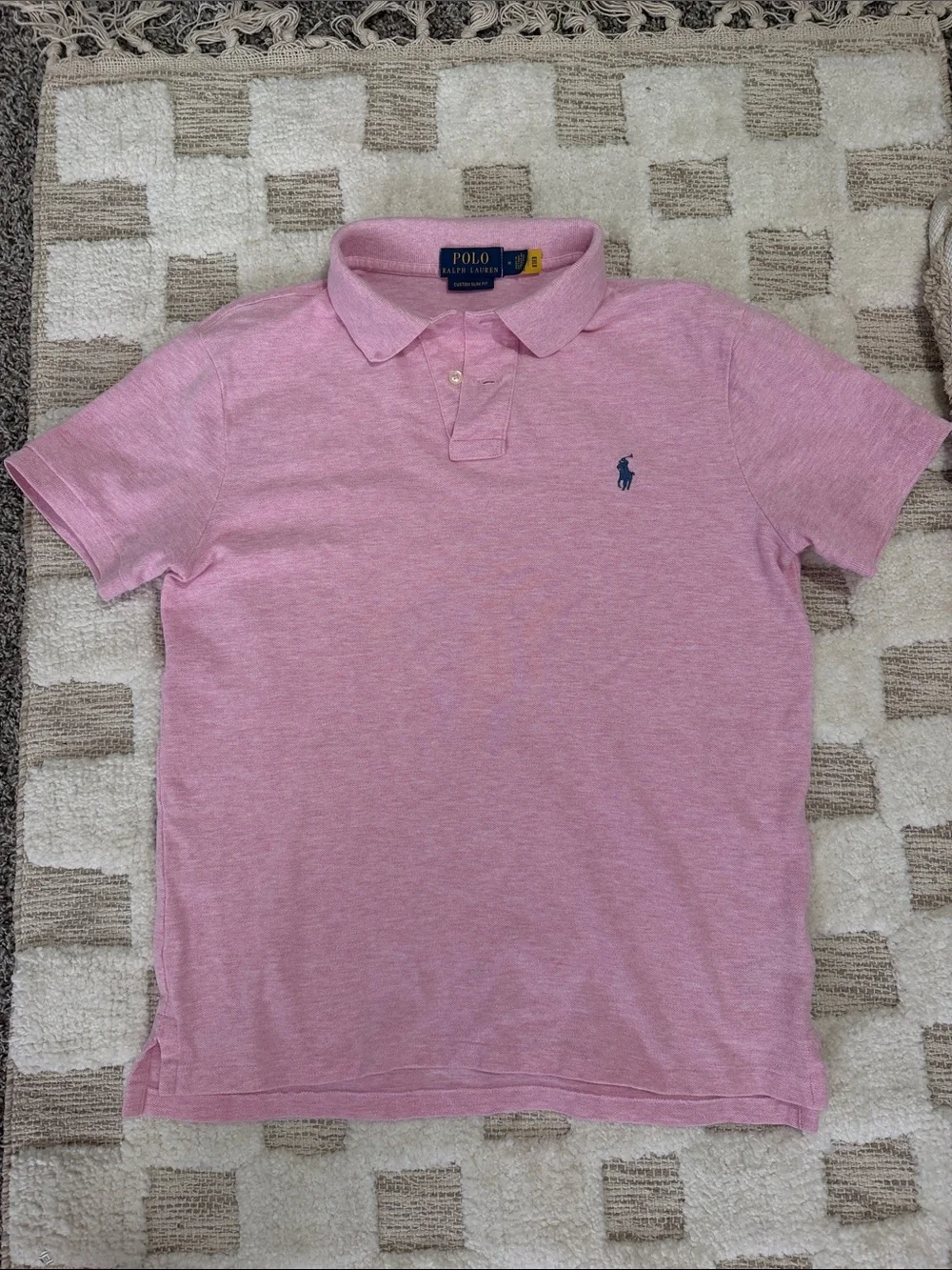 Polo by Ralph Lauren Pink Polo Shirt with Navy Pony